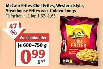 Globus Mccain Frites Chef Frites, Western Style, Steakhouse Frites Oder Golden Longs Angebot