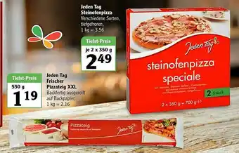 Globus Jeden Tag Frischer Pizzateig XXL Oder Steinofenpizza Angebot