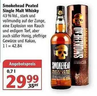 Globus Smokehead Peated Single Malt Whisky Angebot