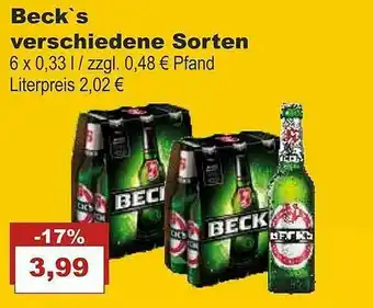 Bilgro Beck's Verschiedene Sorten Angebot