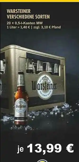 Bilgro Warsteiner Verschiedene Sorten 0.5-l Angebot