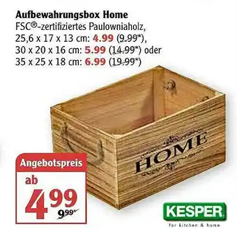 Globus Aufbewahrungsbox Home Kesper Angebot