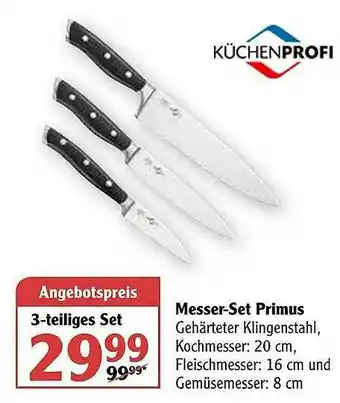 Globus Messer-set Primus Küchenprofi Angebot