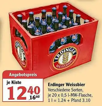 Globus Erdinger Weissbier Angebot