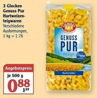 Globus 3 Glocken Genuss Pur Hartweizenteigwaren Angebot