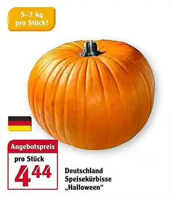 Globus Deutschland Speisekürbisse „halloween” Angebot