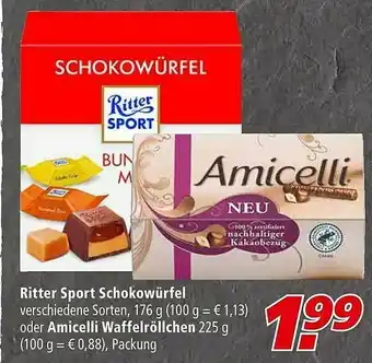 Marktkauf Ritter Sport Schokowürfel Angebot