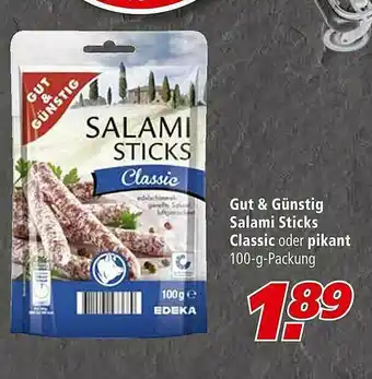 Marktkauf Gut & Günstig Salami Sticks Classic Angebot