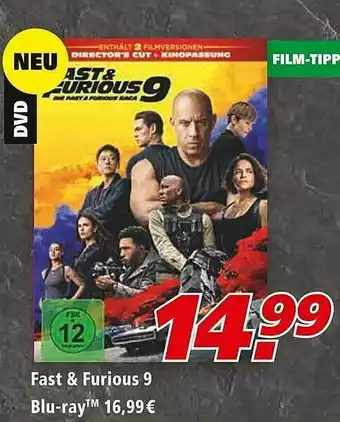 Marktkauf Fast & Furious 9 Blu-ray Angebot