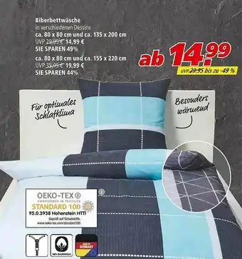 Marktkauf Biberbettwäsche Angebot