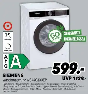 MEDIMAX SIEMENS Waschmaschine WG44G100EP Angebot