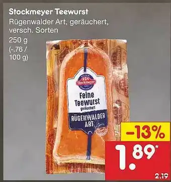 Netto Marken-Discount Stockmeyer Teewurst Angebot