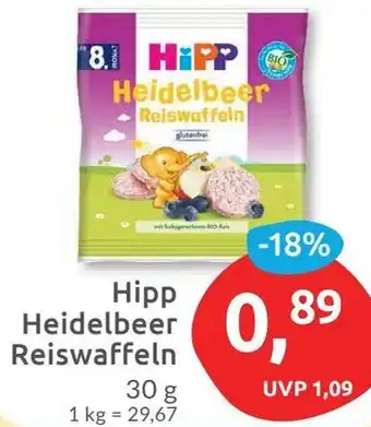 Budni Hipp Heidelbeer Reiswaffeln 30 g Angebot