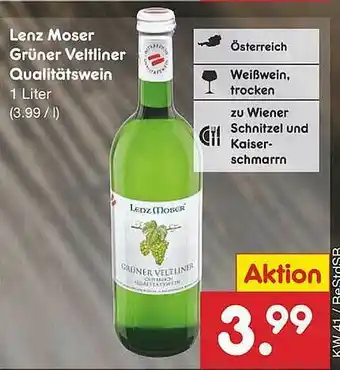 Netto Marken-Discount Enz Moser Grüner Veltliner Qualitätswein Angebot