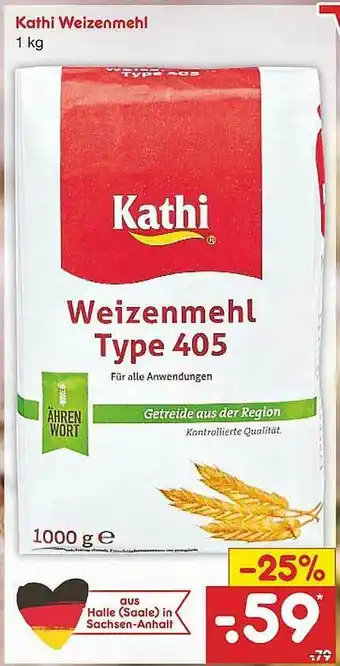 Netto Marken-Discount Kathi Weizenmehl Type 405 Angebot