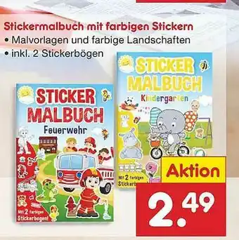 Netto Marken-Discount Stickermalbuch Mit Farbigen Stickern Angebot