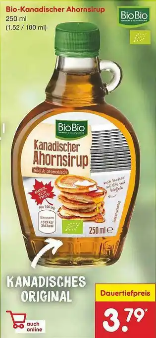 Netto Marken-Discount Bio-kanadischer Ahornsirup Angebot