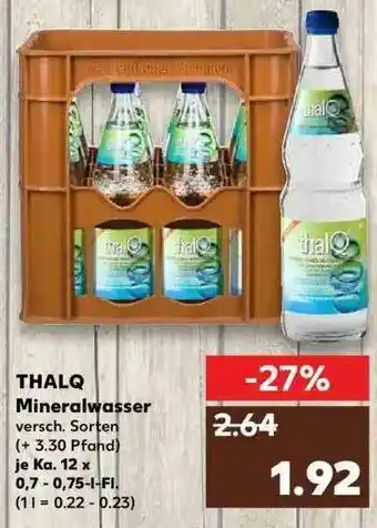 Kaufland Thalq Mineralwasser Angebot