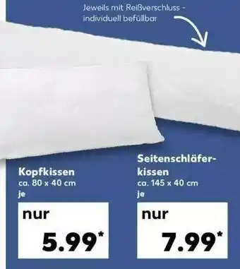 Kaufland Kopfkissen Oder Seitenschläferkissen Angebot