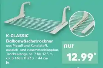 Kaufland K-classic Balkonwäschetrockner Angebot