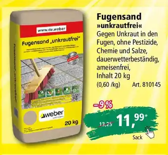 Holz Possling Fugensand "unkrautfrei" 20 kg Angebot