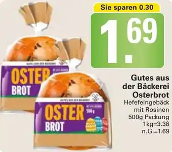 WEZ Gutes aus der Bäckerei Osterbrot 500 g Packung Angebot