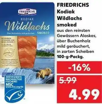 Kaufland Friedrichs Kokiak Wildlachs Smoked Angebot