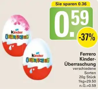 WEZ Ferrero Kinder Überraschung 20g Stück Angebot