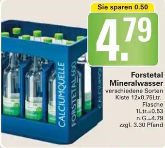 WEZ Forstetal Mineralwasser Kiste 12x0,75Ltr. Flasche Angebot