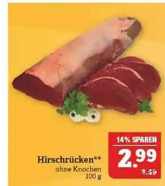 Marktkauf Hirschrücken Angebot