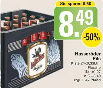 WEZ Hasseröder Pils Kiste 24x0,33Ltr. Flasche Angebot