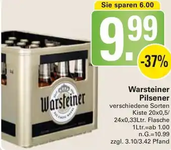 WEZ Warsteiner Pilsener Kiste 20x0,5/ 24x0,33Ltr. Flasche Angebot