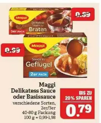 Marktkauf Maggi Delikatess Sauce Oder Basissauce Angebot