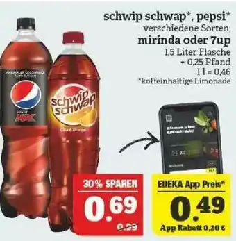 Marktkauf Schwip Schwap, Pepsi, Mirinda Oder 7up Angebot