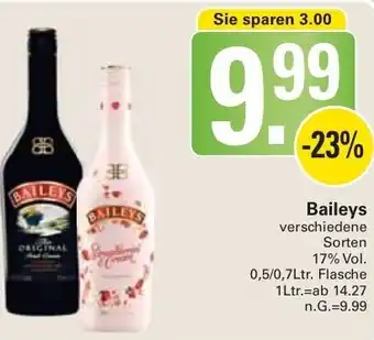 WEZ Baileys 0,5/0,7Ltr. Flasche Angebot