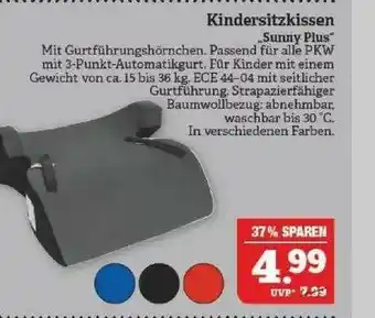 Marktkauf Kindersitzkissen „sunny Plus” Angebot