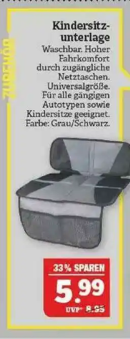 Marktkauf Kindersitz Unterlage Angebot