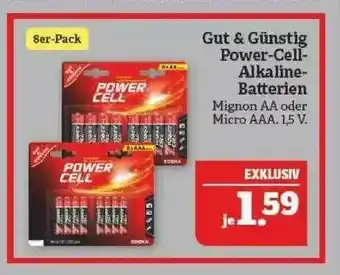 Marktkauf Gut & Günstig Power-cell Alkaline Batterien Angebot