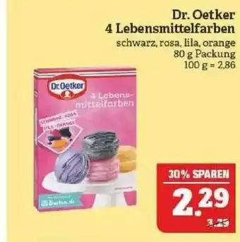 Marktkauf Dr. Oetker 4 Lebensmittelfarben Angebot