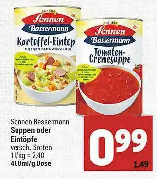 Marktkauf Sonnen Bassermann Suppen Oder Eintöpfe Angebot