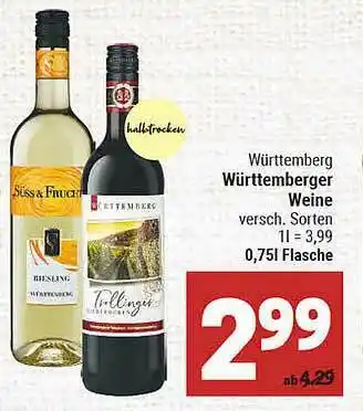 Marktkauf Württemberg Württemberger Weine Angebot