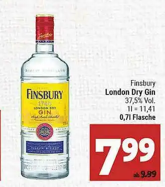 Marktkauf Finsbury London Dry Gin Angebot