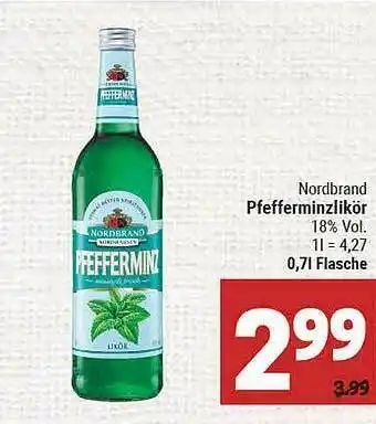 Marktkauf Nordbrand Pfefferminzlikör Angebot