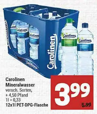 Marktkauf Carolinen Mineralwasser Angebot