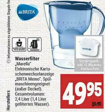 Marktkauf Brita Wasserfilter „marella” Angebot