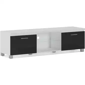 ManoMano Möbel, TV-Schrank, Fernsehtisch, led, Wohnzimmer, in den Farben Weiß oder Schwarz glänzend lackiert. Maßnahmen: 150 x 40 x 42 Angebot