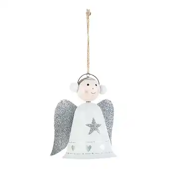 ManoMano Anhänger für Weihnachtsdekoration Weißer Engel Silber h12 cm Angebot