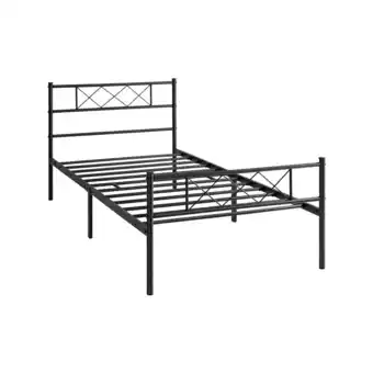 ManoMano Modern Metallbett Bettgestelle mit Lattenrost, Doppelbett/Einzelbett, Bettrahmen mit Kopfteil, Gästebett Jugendbett für Schla Angebot