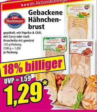 Norma Stockmeyer Gebackene Hähnchenbrust Angebot