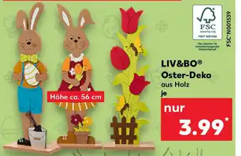 Kaufland LIV&BO Oster-Deko aus Holz Angebot